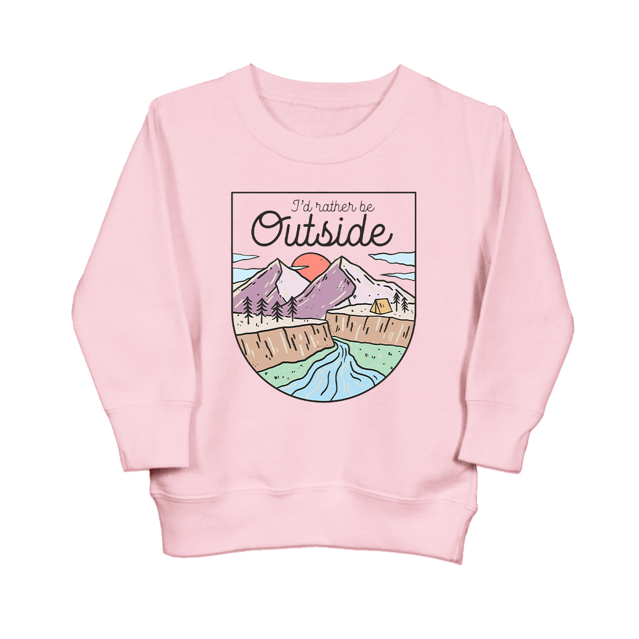 I'd Rather Be Outside Sweatshirt For Kids