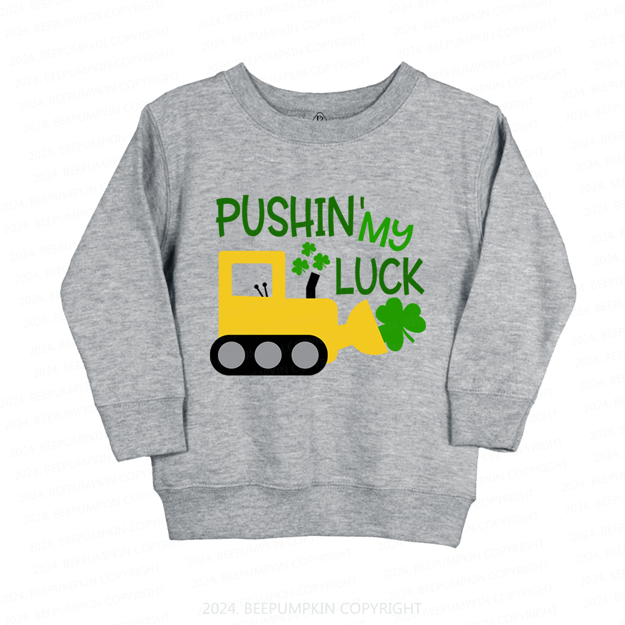 Pushin' My Luck St.Patricks Day Kids Sweatshirt