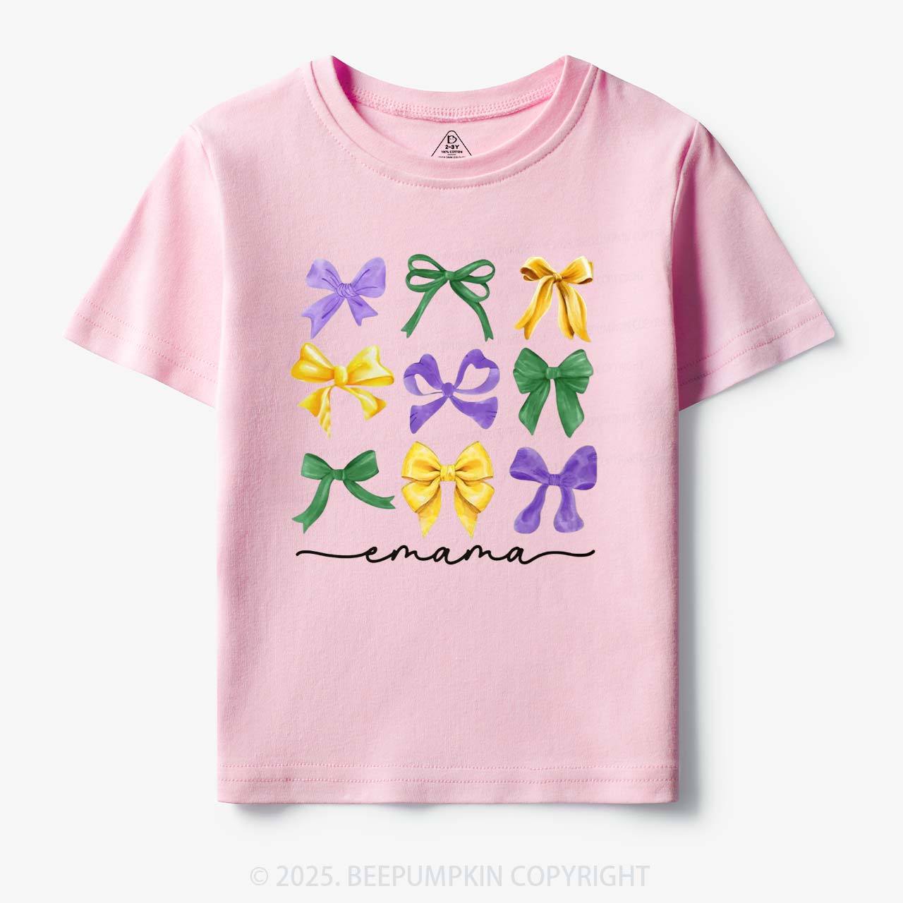 Personalized Carnival Bow Name Toddler&Kid's Tees Beepumpkin
