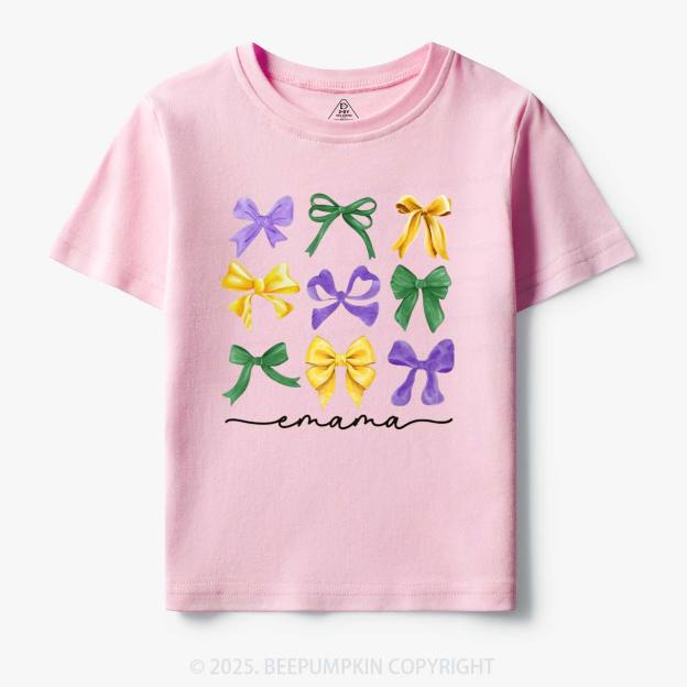 Personalized Carnival Bow Name Toddler&Kid's Tees Beepumpkin