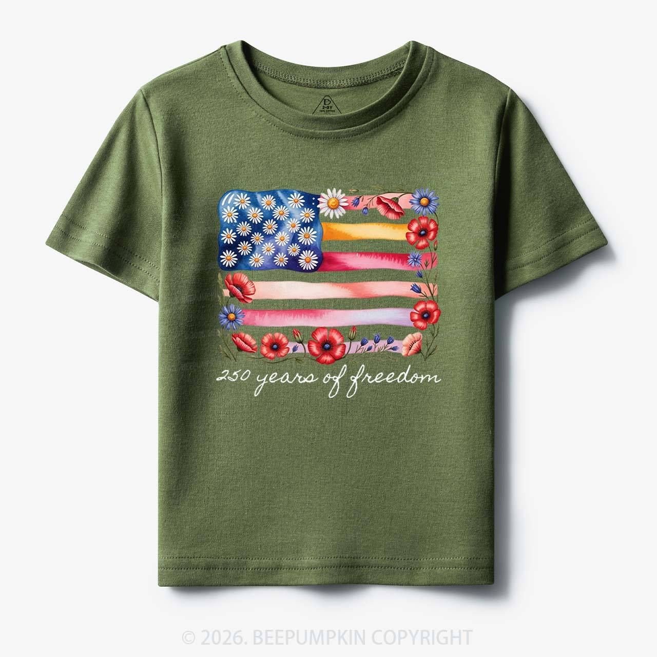 250 Years of Freedom Patriotic Toddler&Kid's Tees