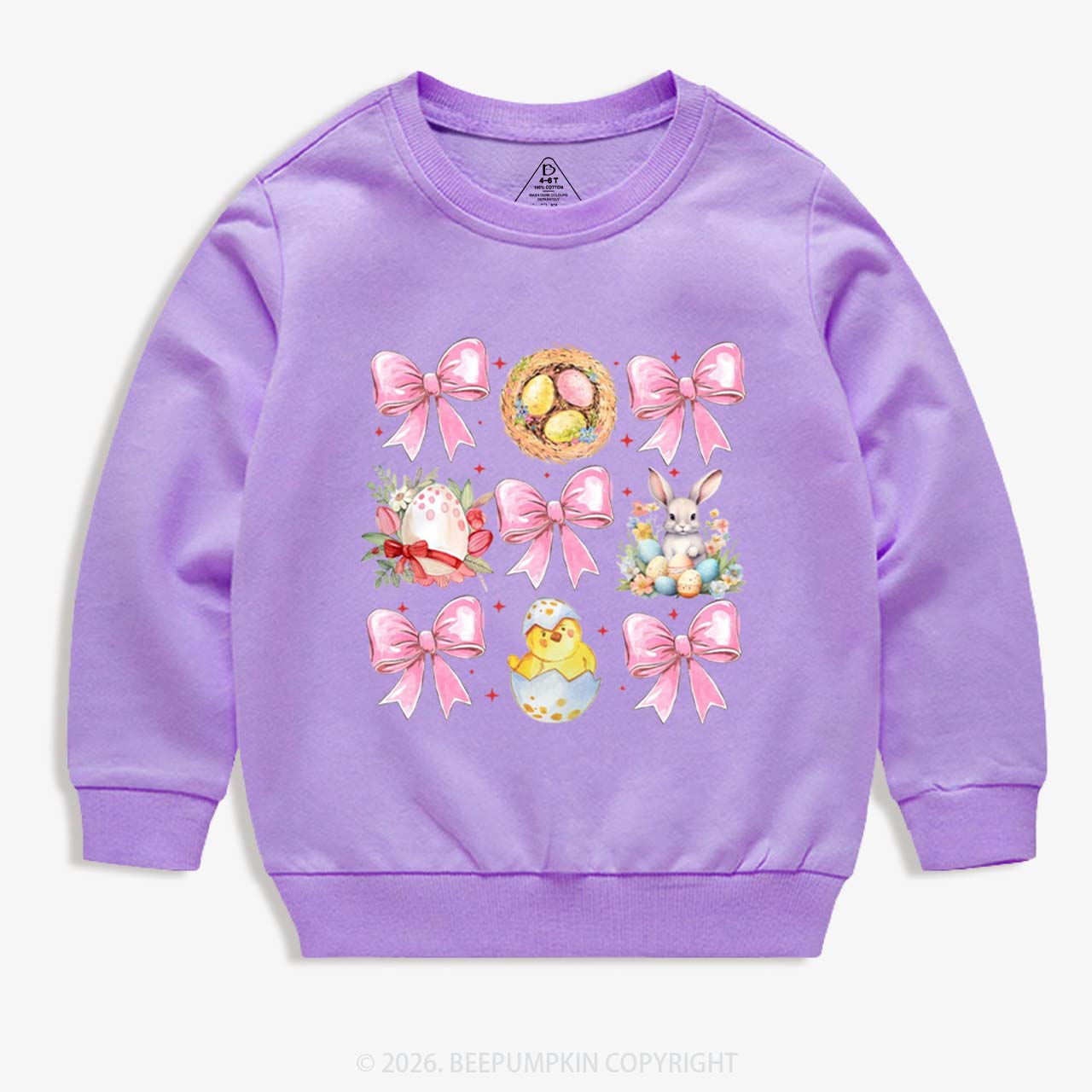 Bloom & Bunny Delight Kid's Sweatshirt