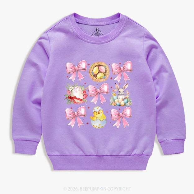 Bloom & Bunny Delight Kid's Sweatshirt