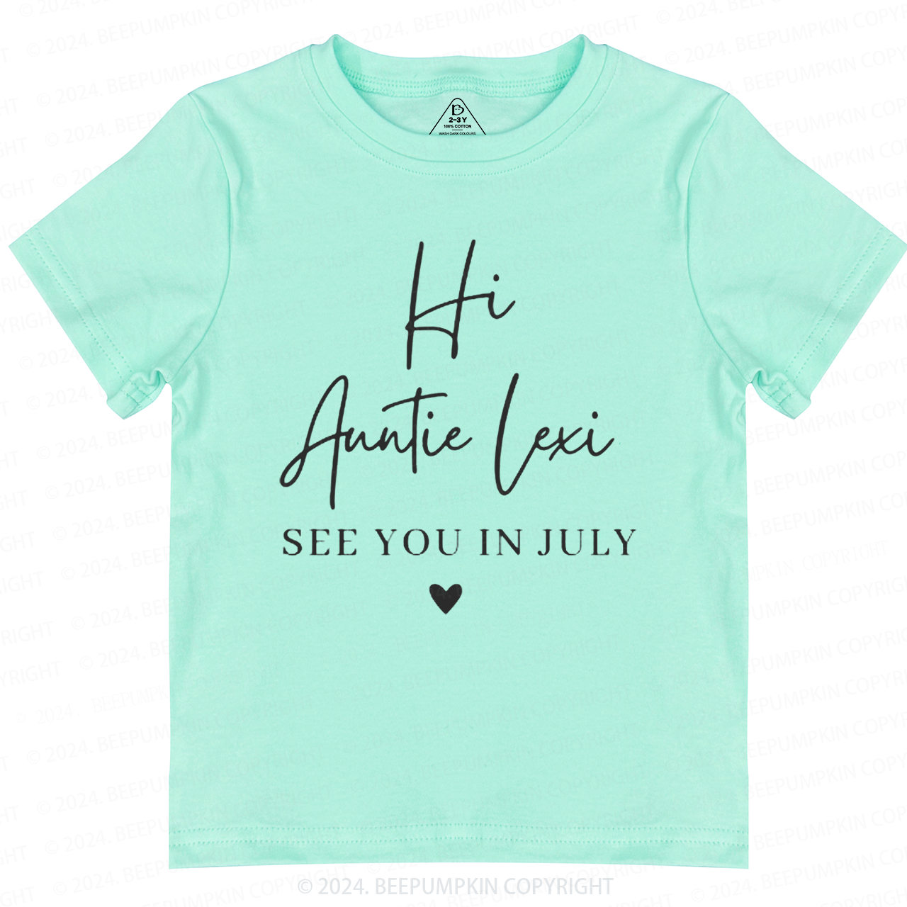 Personalized Hi Auntie See You In Toddler&Kids Tees 