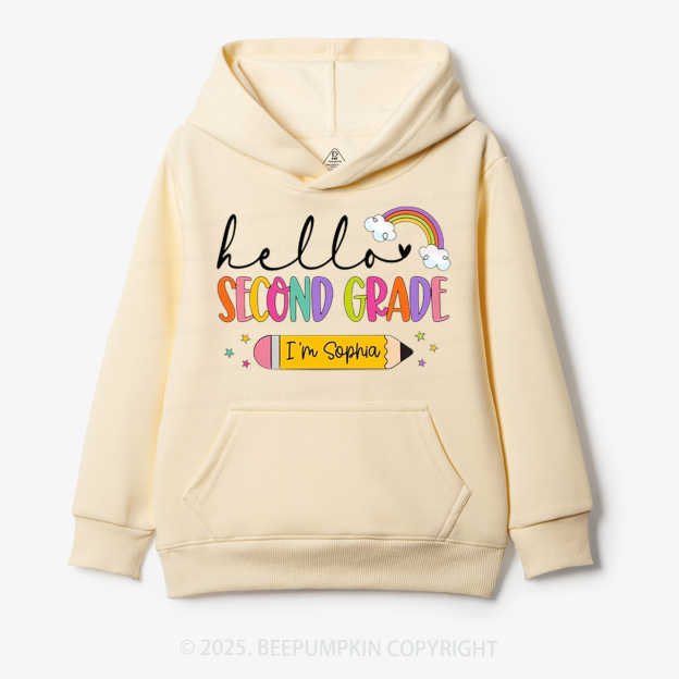 Personalized Hello Back To School Kid's Hoodies Beepumpkin