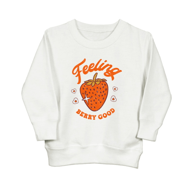 Feeling Berry Good Strawberry Kids Sweatshirt