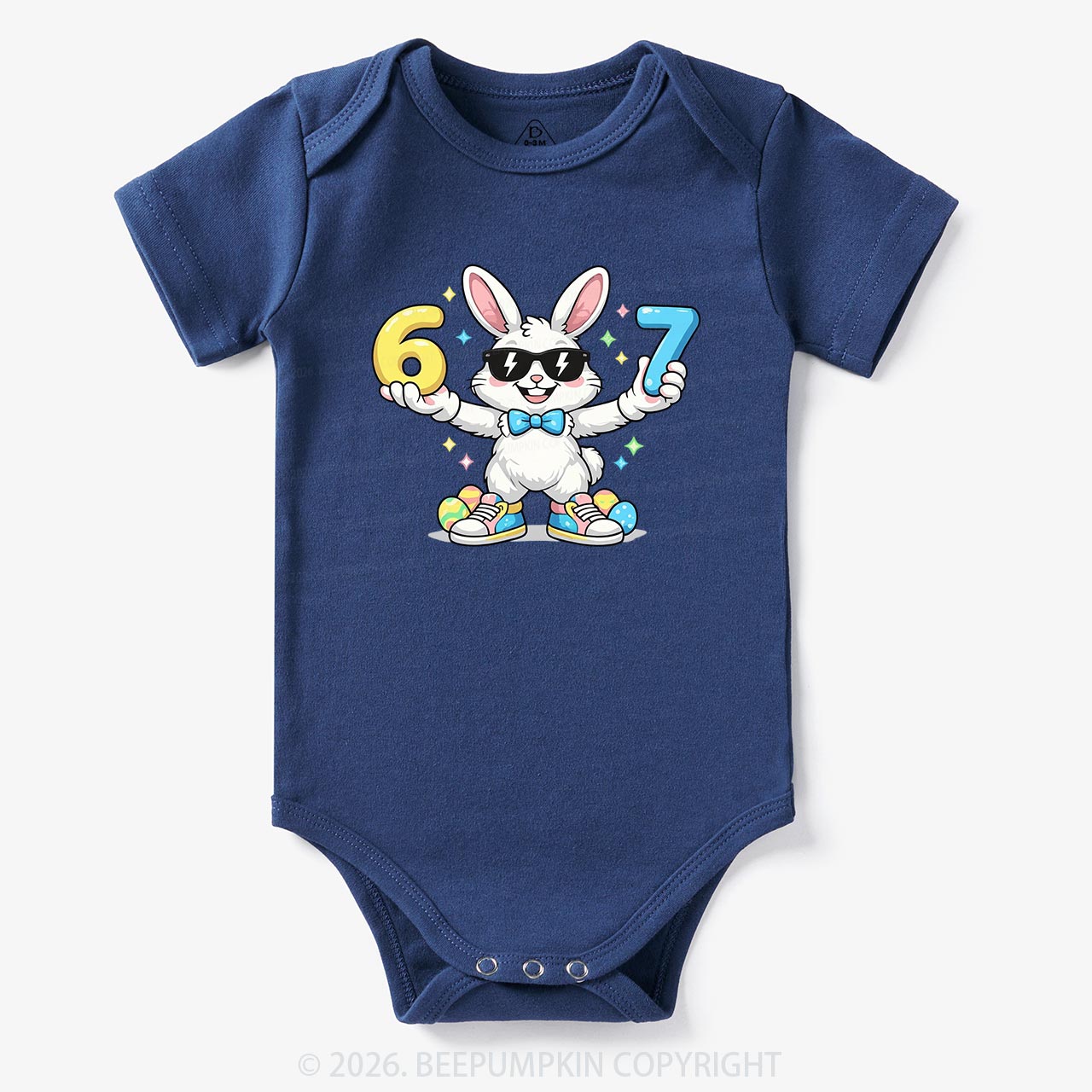 Hip‑Hop 67 Bunny Baby Bodysuit
