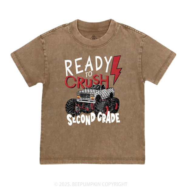 Personalized Ready To Crush Grade Toddler&Kids Washed Tees