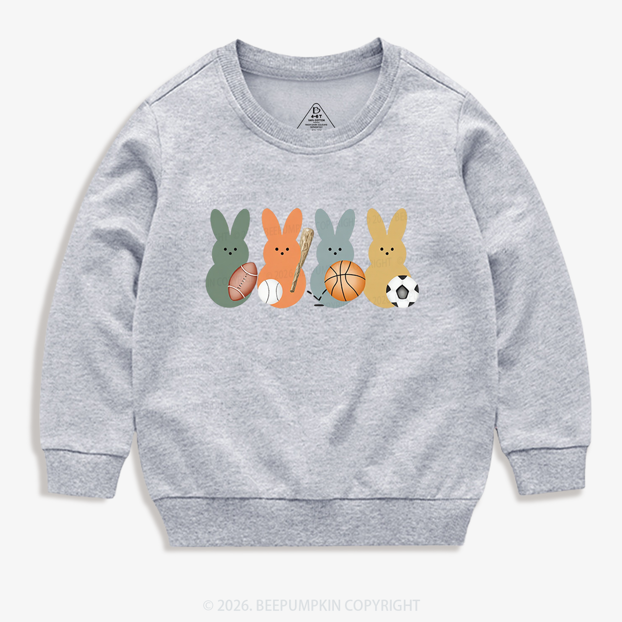 Easter Sporty Bunnies Toddler&Kid's Sweatshirt