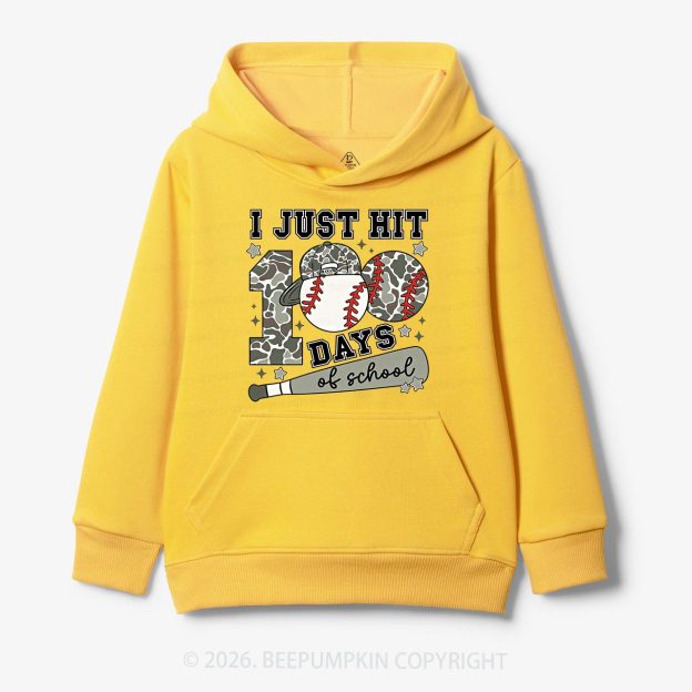 I Just Hit 100 Days Baseball School Toddler&Kid's Hoodies