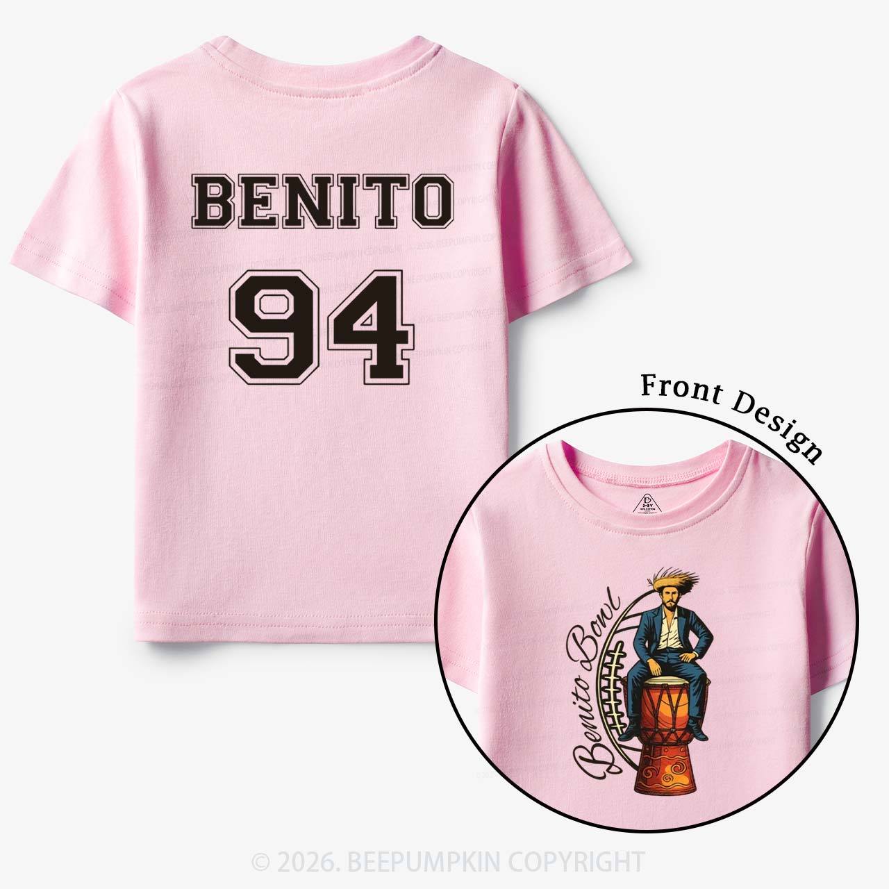 Personalized Benito Bowl Football Fan Toddler&Kid's Tees