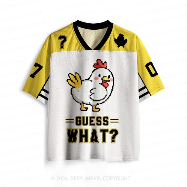 Guess What Chicken Funny Butt Joke Toddler&Kid's Sport Jersey