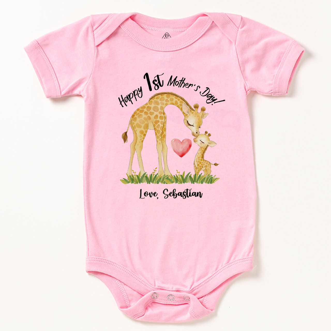 Personalized Mother's Day Giraffe Bodysuit Beepumpkin