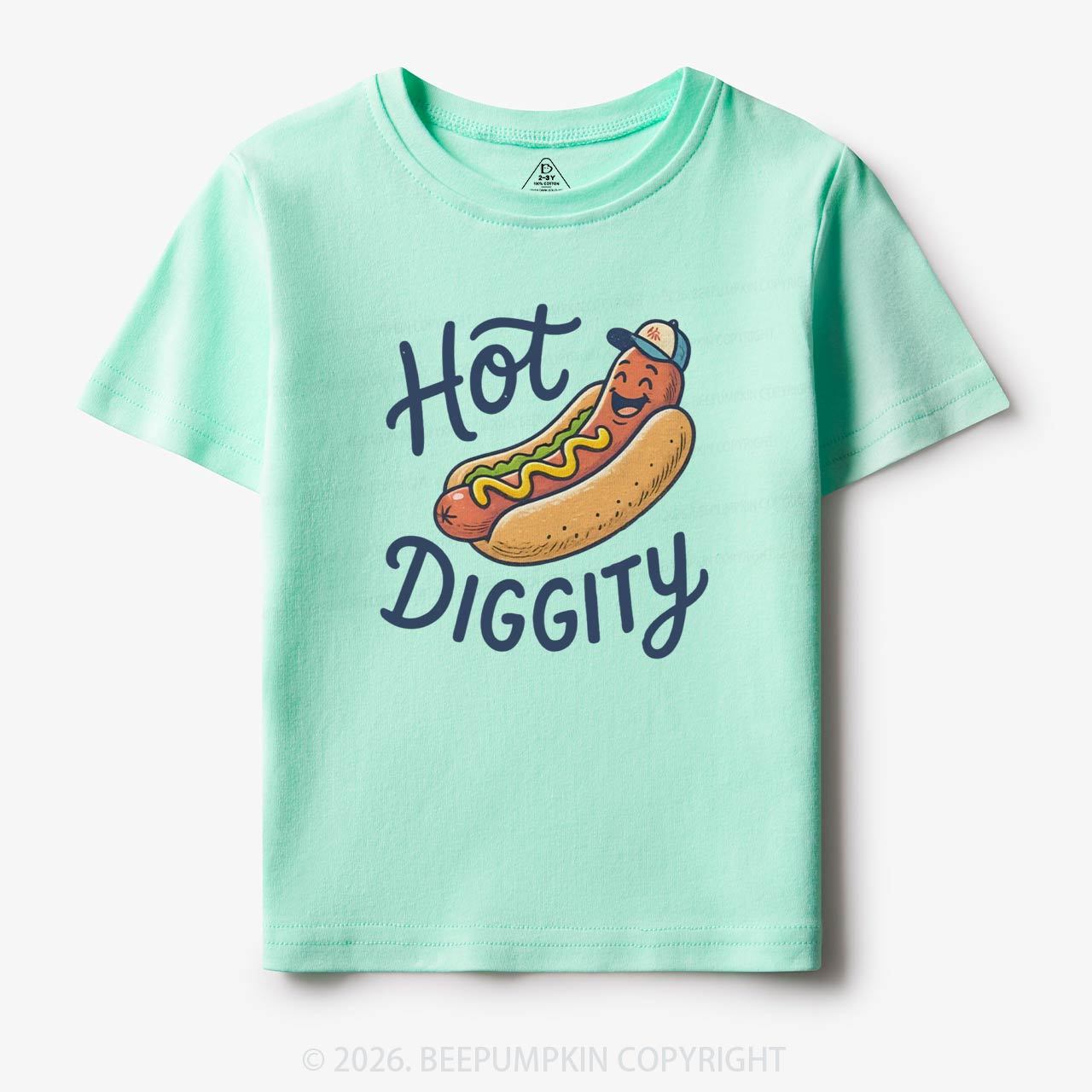 Hot Diggity Funny Hot Dog Retro Toddler&Kid's Tees