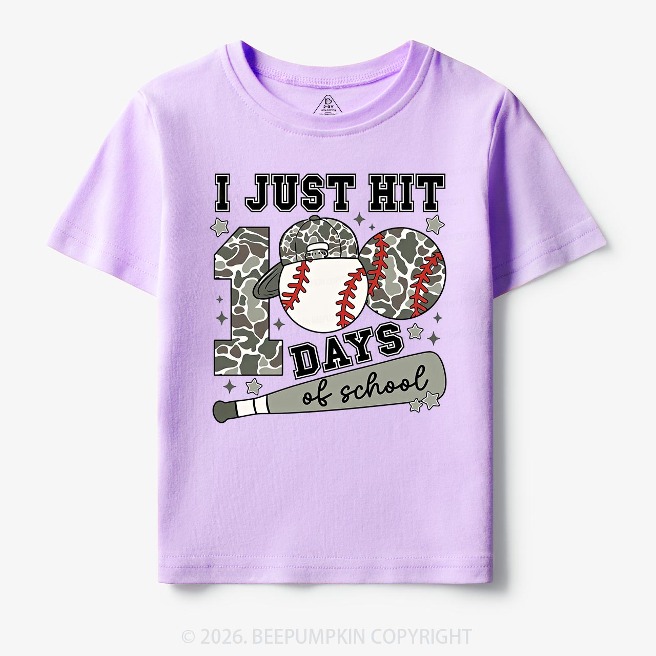 I Just Hit 100 Days Baseball School Toddler&Kid's Tees