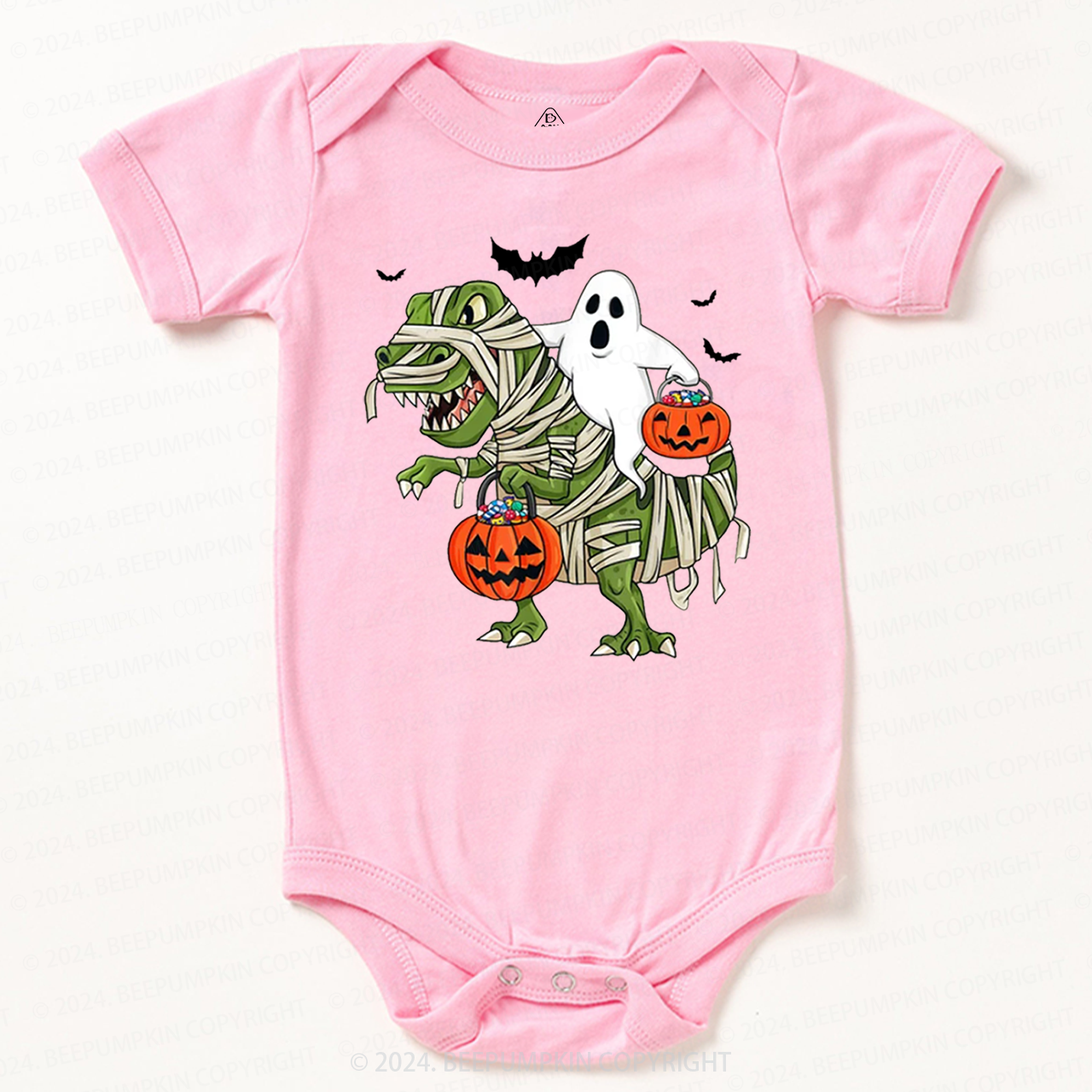 Halloween Dinosaur Ghost Baby Bodysuits 