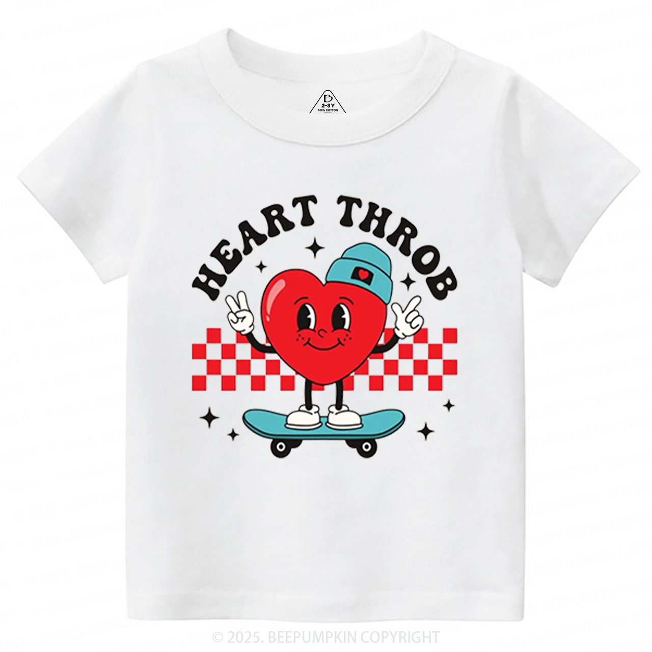 Heart Throb Valentines Day Toddler&Kids Tees Beepumpkin