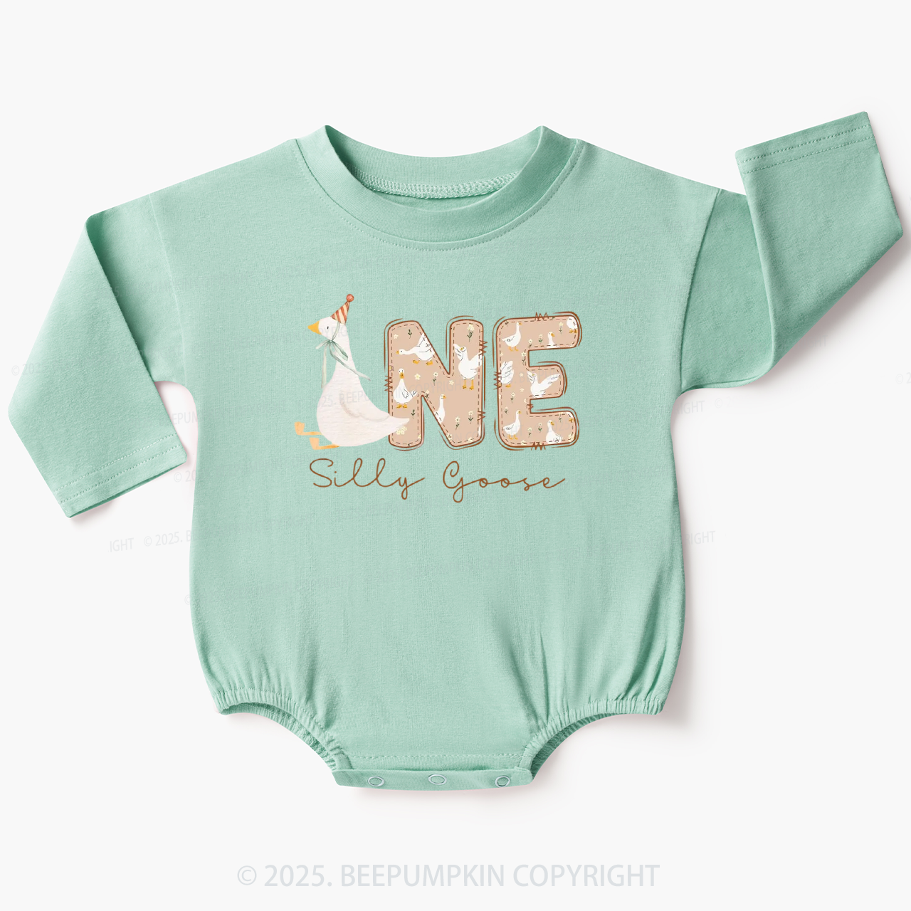 One Silly Goose Bubble Romper Beepumpkin