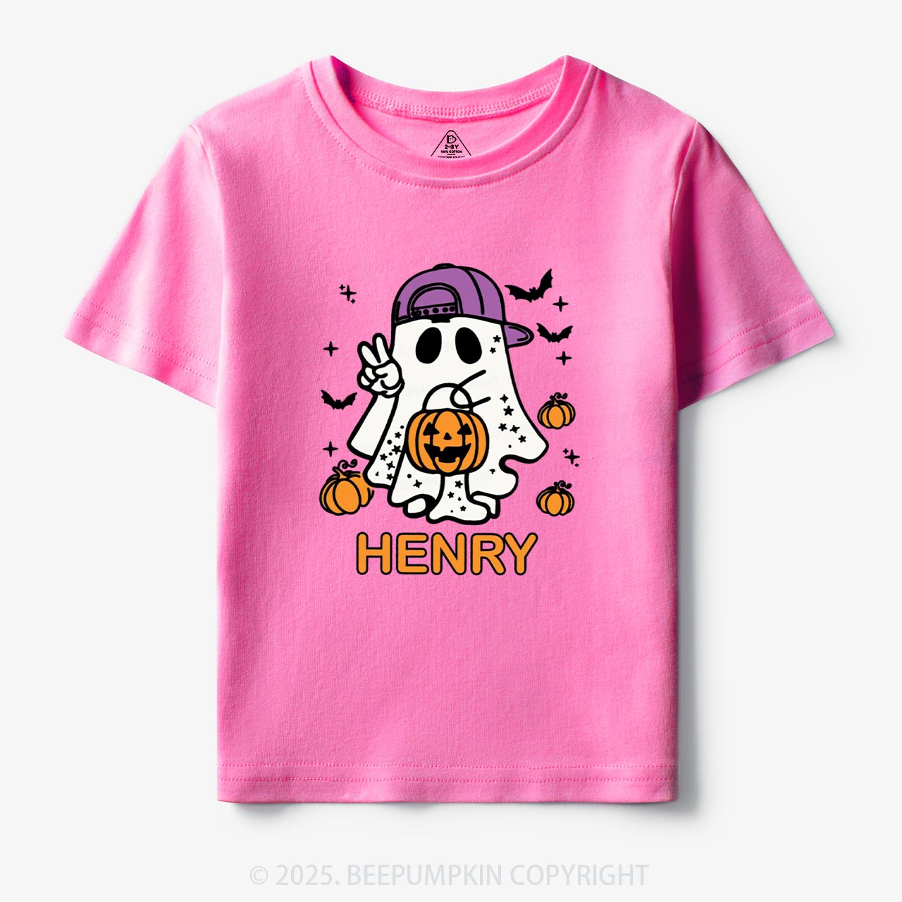 Personalized Halloween Boy Ghost Toddler&Kid's Tees Beepumpkin