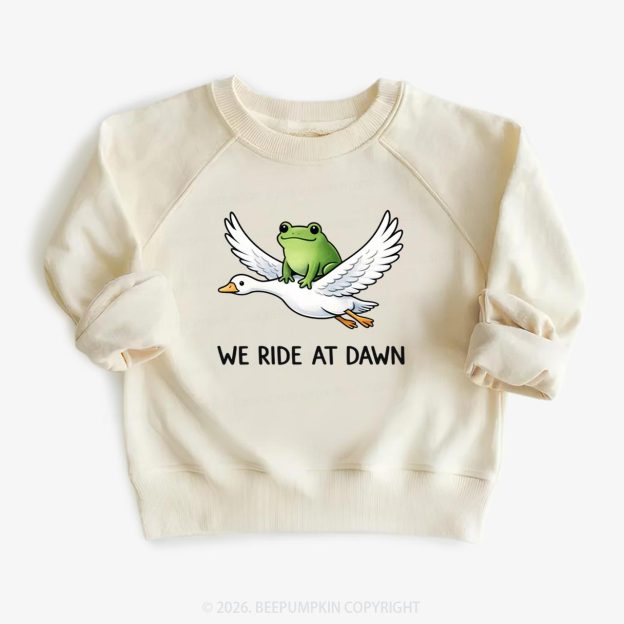 We Ride at Dawn Kid's Sweatshirt