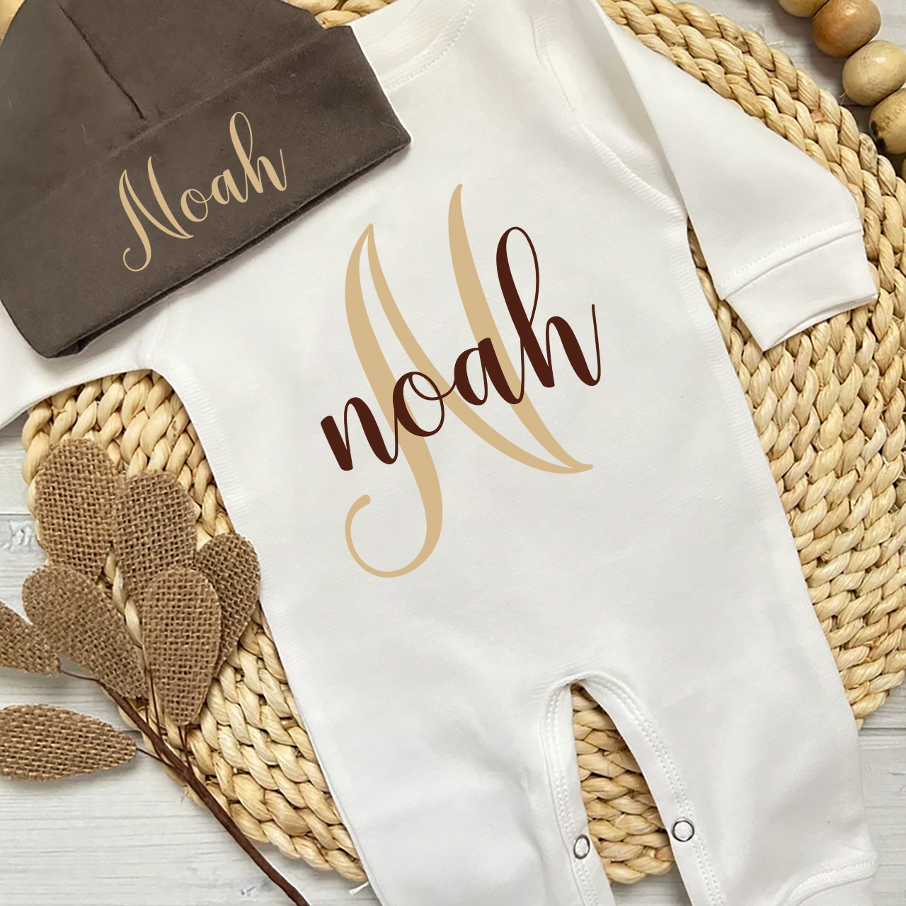 Personalized Baby Name Unique Romper&Hat Sale-Beepumpkin™