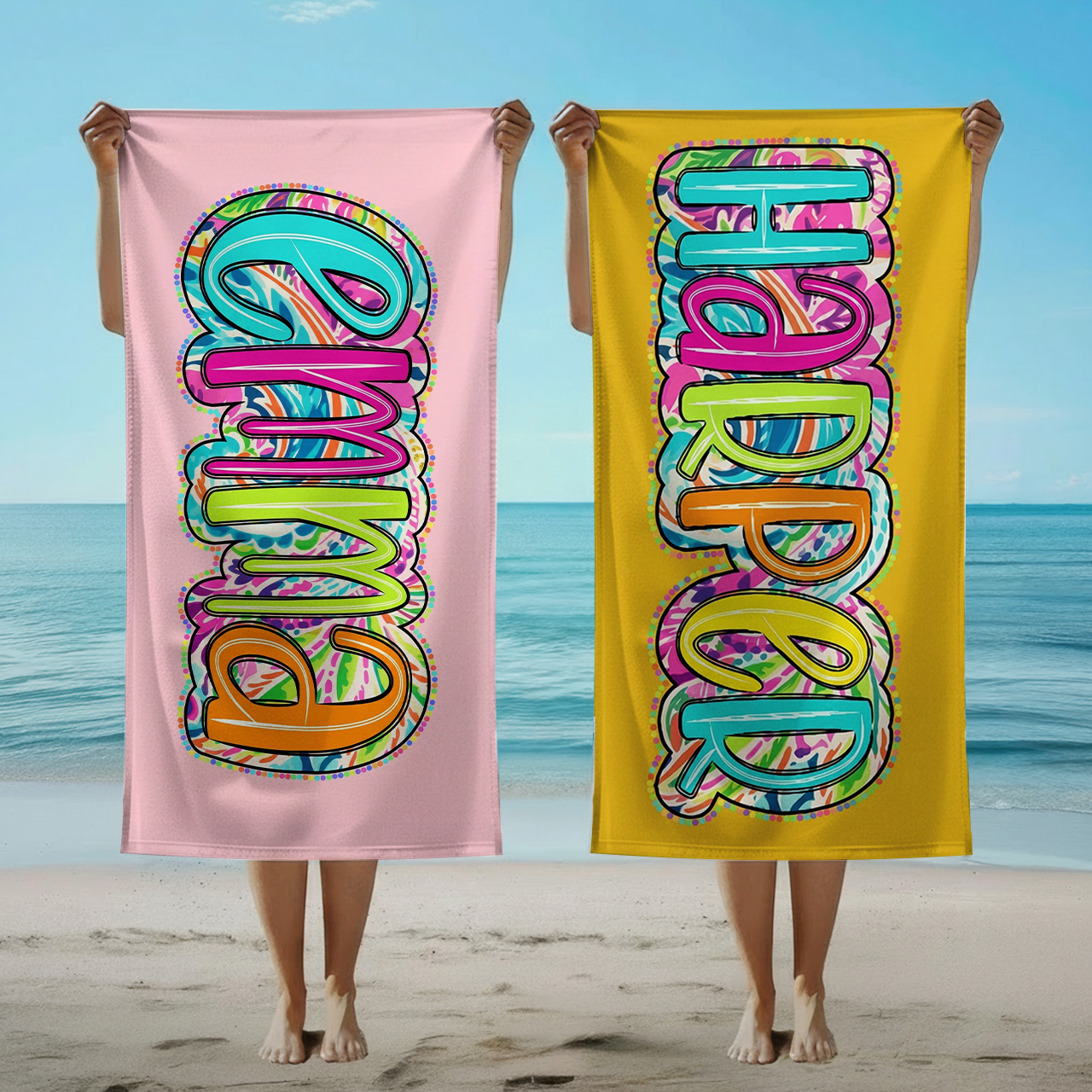 Personalized Quick Dry Beach Burst Beach Towel