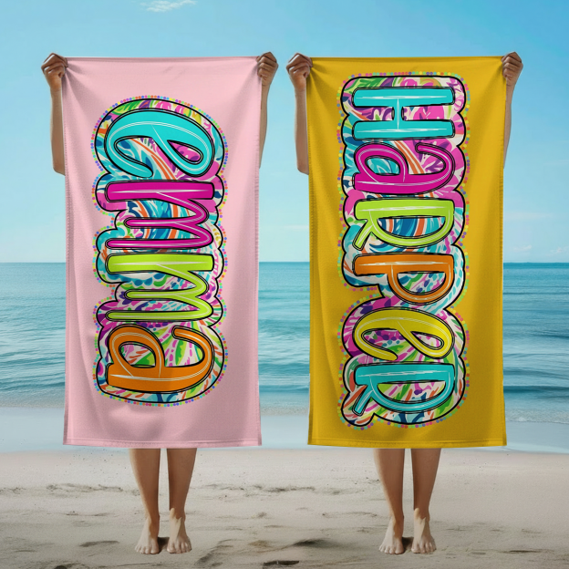 Personalized Quick Dry Beach Burst Beach Towel