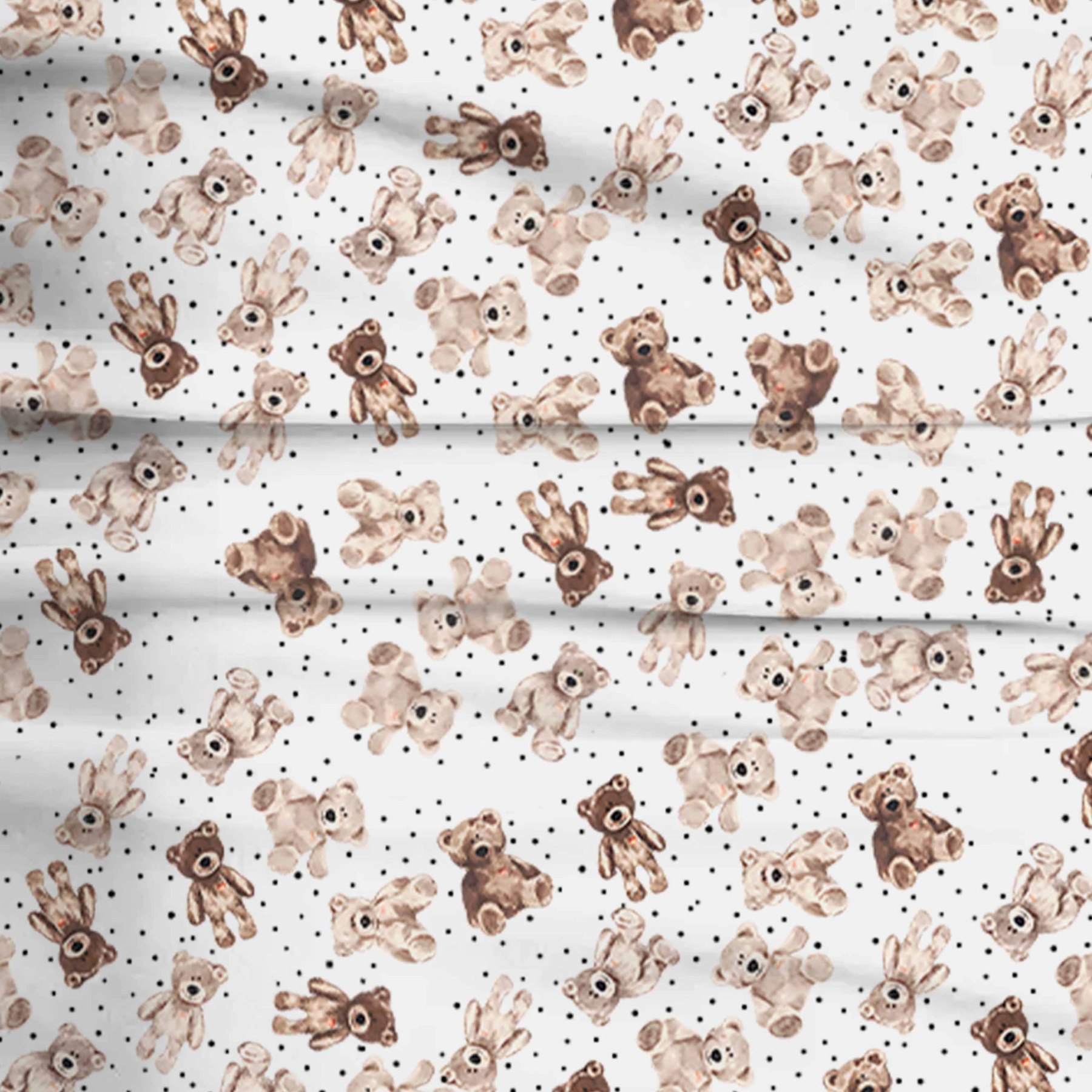 Brown Plush Bear Two-Piece Pajama Set For Kids