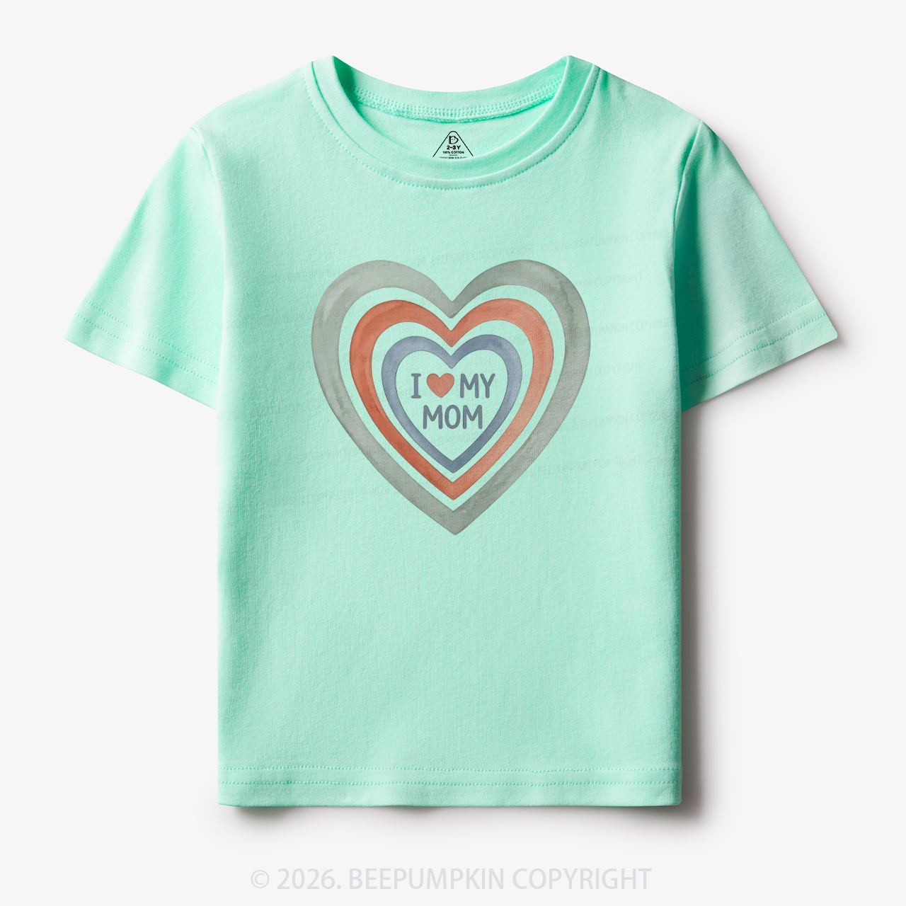 I Love My Mom Cute Mother's Day Toddler&Kid's Tees