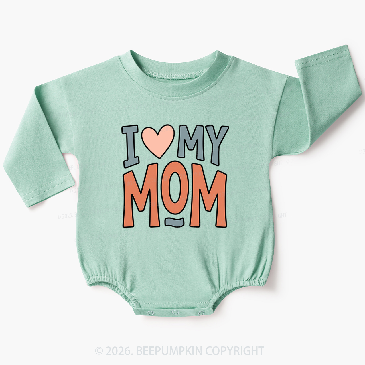 Sweet I Love My Mom Baby Bubble Romper