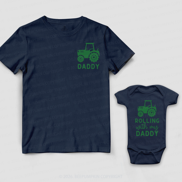 Personalized Rolling with My Family Dad&Me Matching Shirts