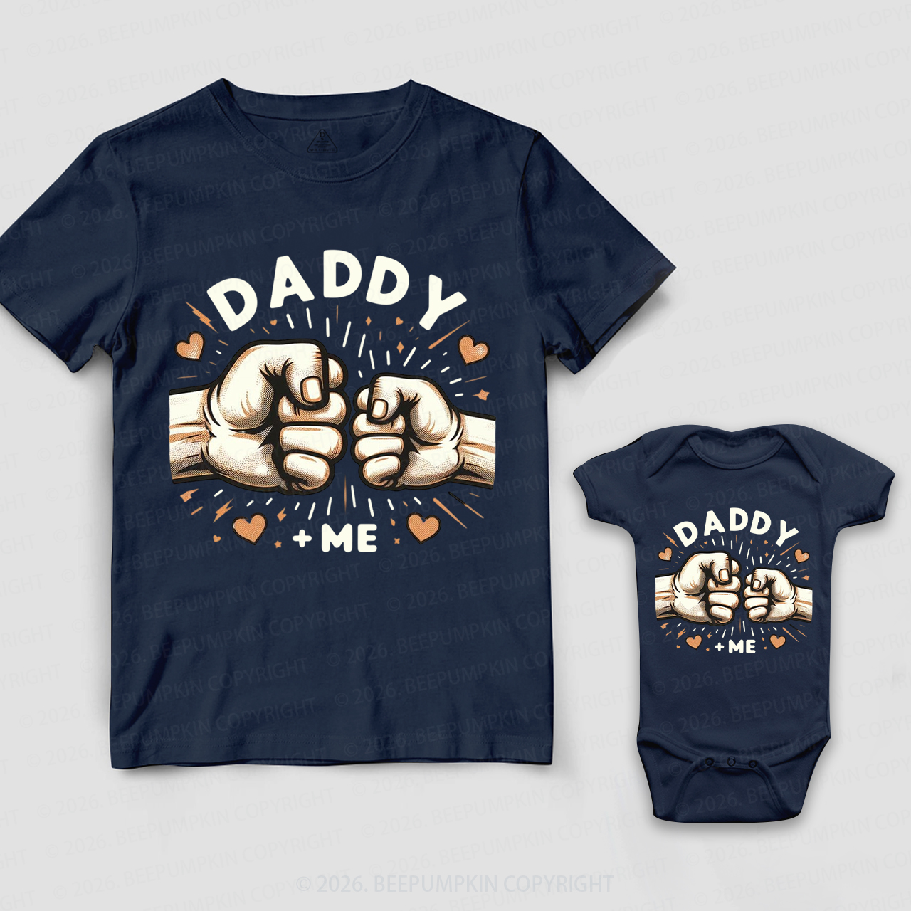 Daddy and Me Fist Bump Dad&Me Matching Shirts