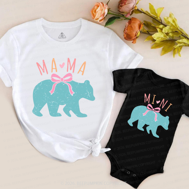 Mama Bear Mini Bear Mom&Me Matching T-Shirts