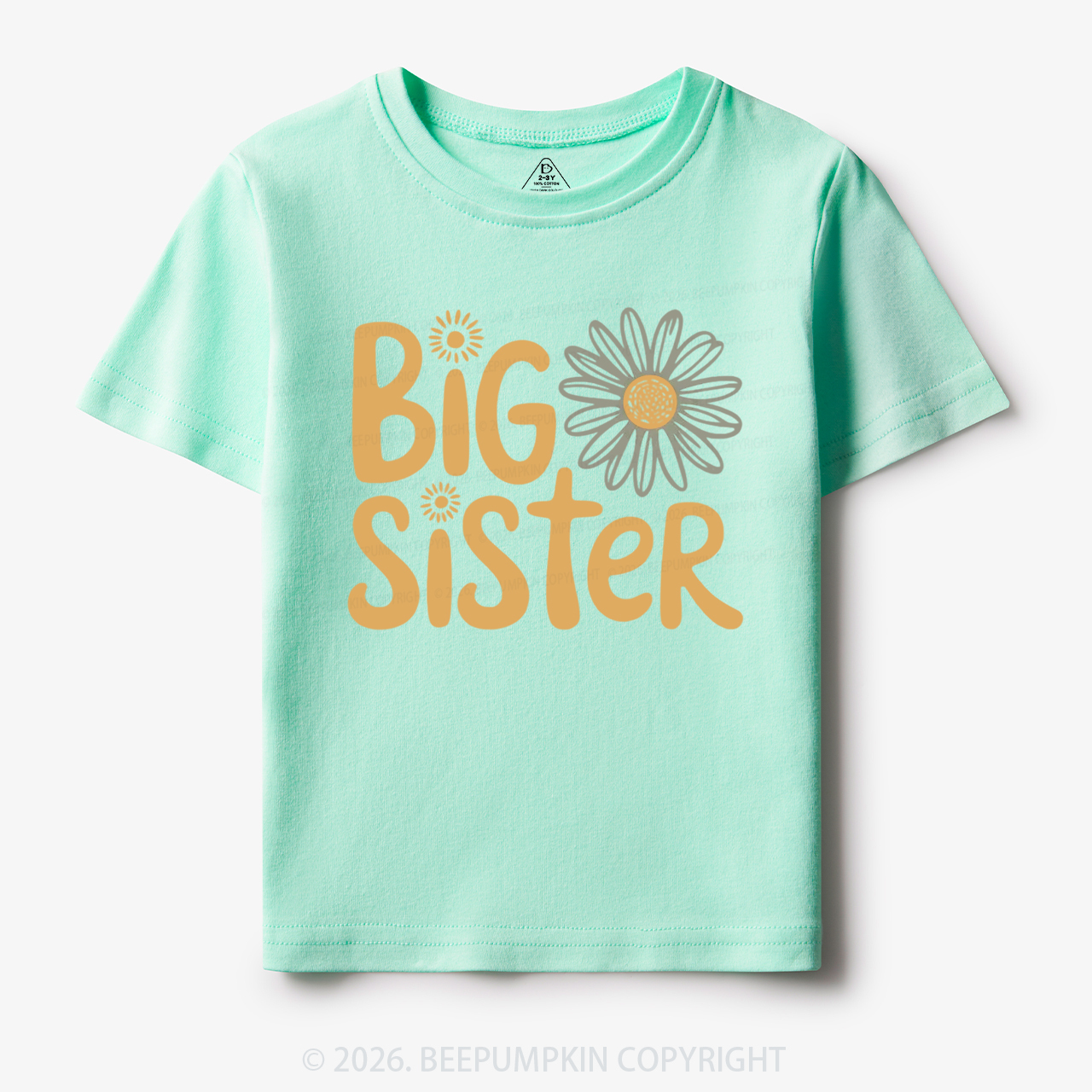 Big Sister Daisy Boho Flower Toddler&Kid's Tees