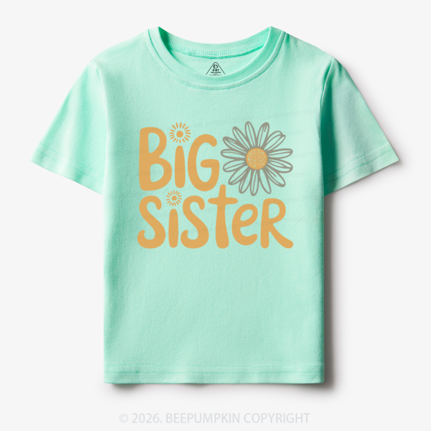 Big Sister Daisy Boho Flower Toddler&Kid's Tees