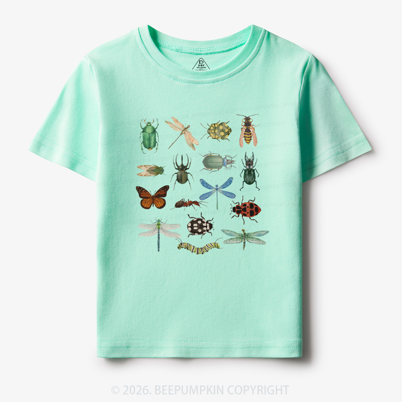Retro Bugs Boho Natural Toddler&Kid's Tees