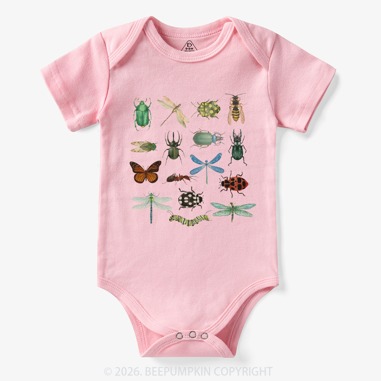 Retro Bugs Boho Natural Bodysuit