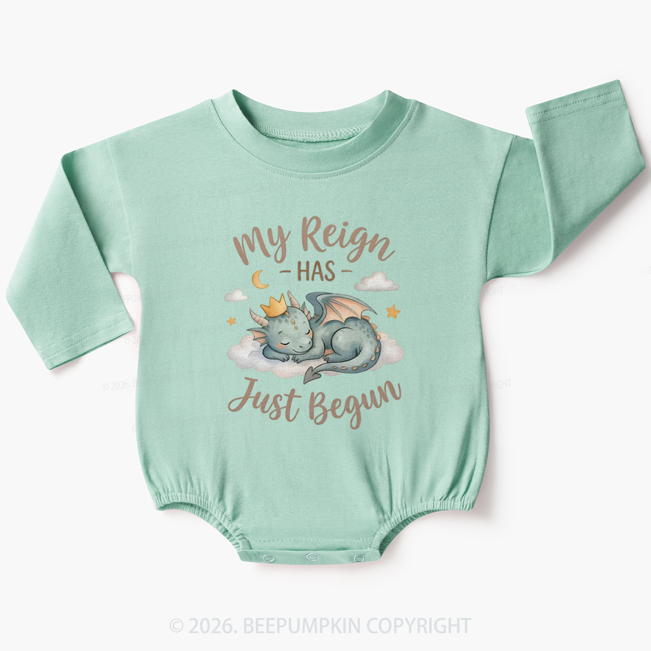 My Reign Has Just Begun Cute Dragon Baby Bubble Romper