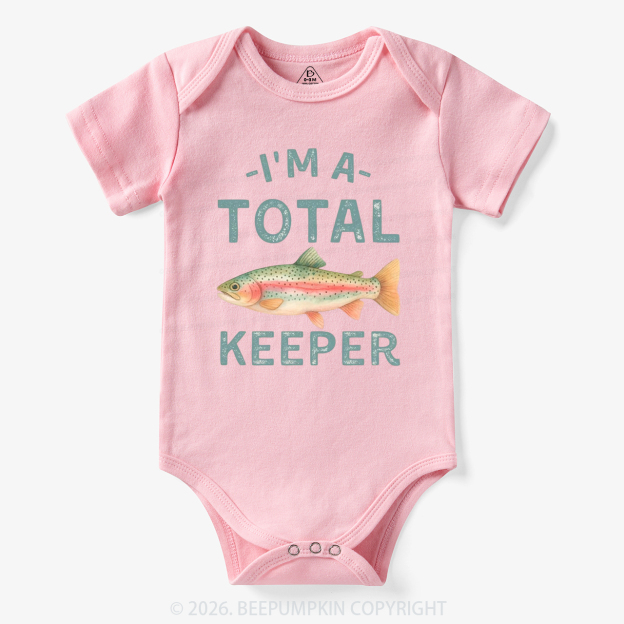 I'm a Total Keeper Funny Fishing Bodysuit