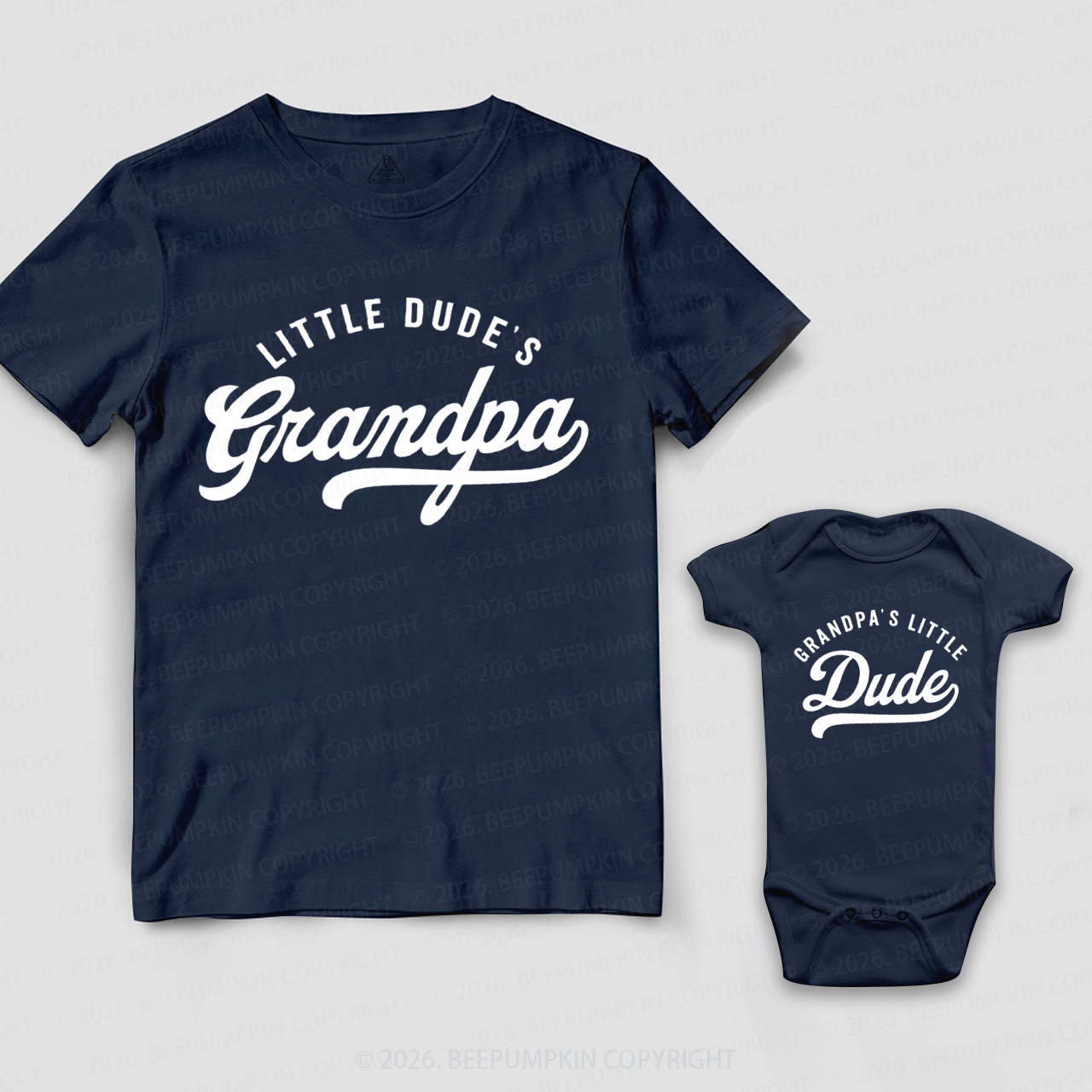 Grandpa’s Little Dude Grandpa&Me Matching Shirts