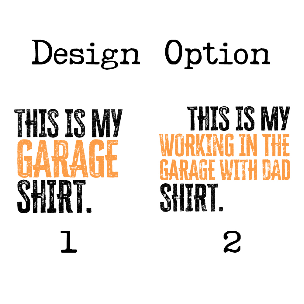 This Is My Garage Shirt Dad&Me Matching Raglan T-shirts