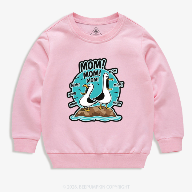 Funny Seagull MOM Kid's Sweatshirt