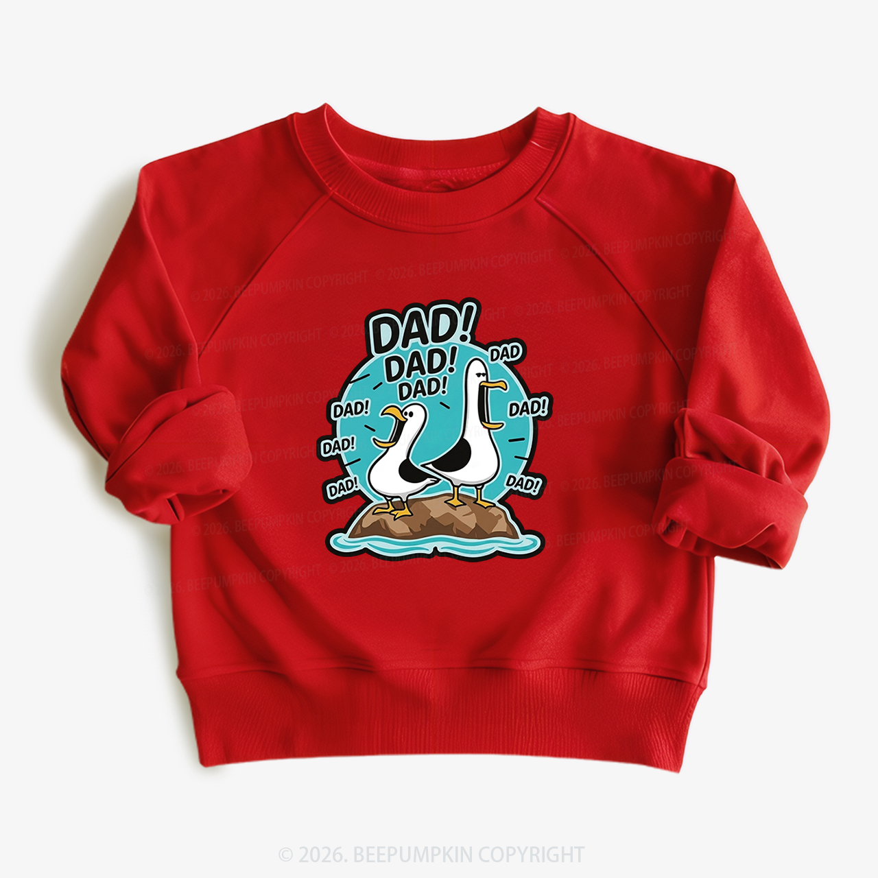 Funny Seagull DAD Kid's Sweatshirt
