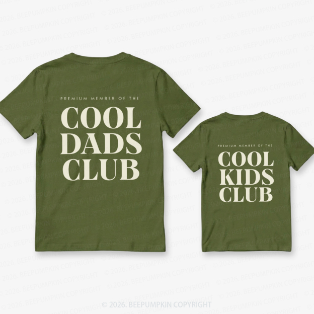 Vintage Cool Dads Club Dad&Me Matching T-Shirts-Back Design