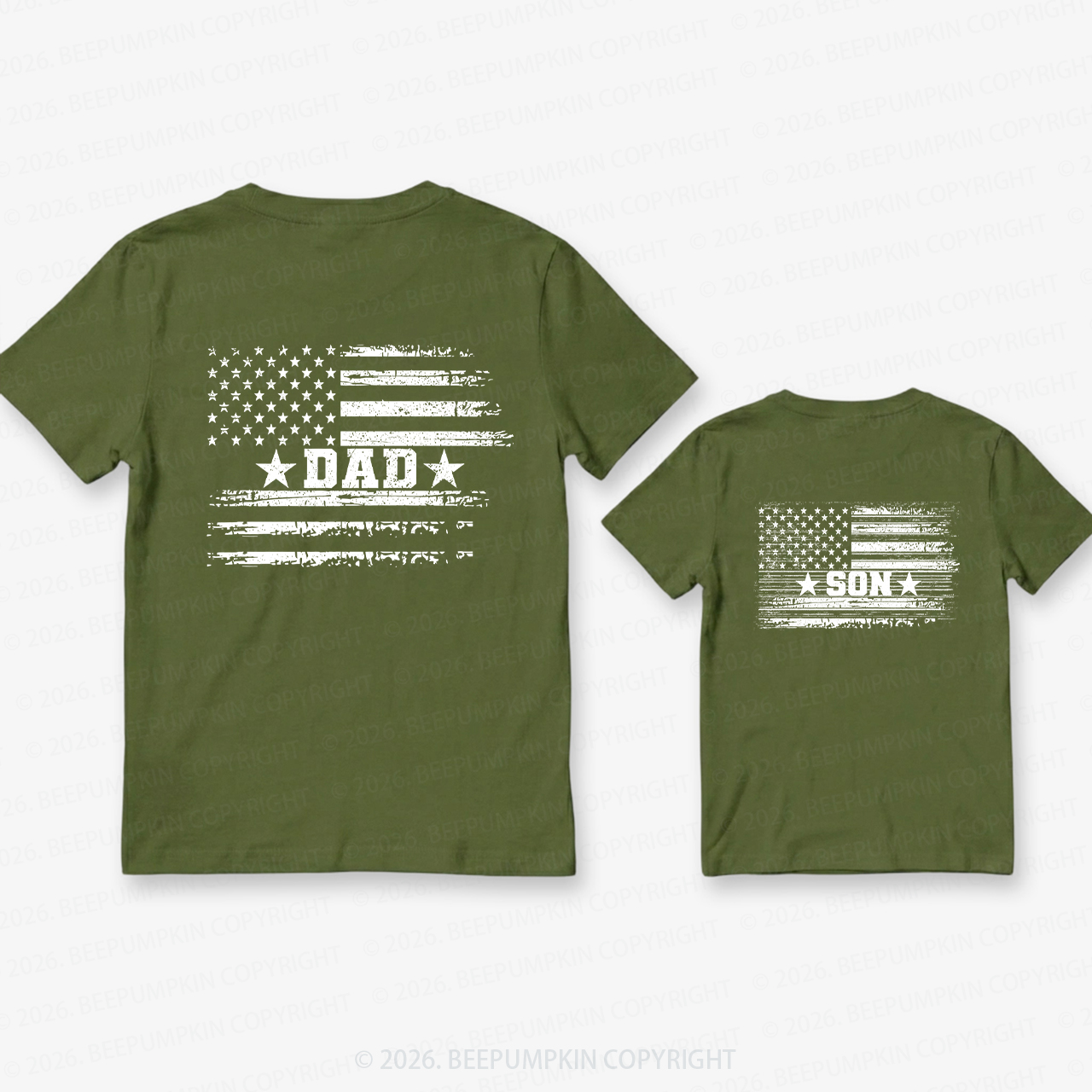 Legacy Love Series 4th Of July Dad&Me Matching Shirts-Back Design