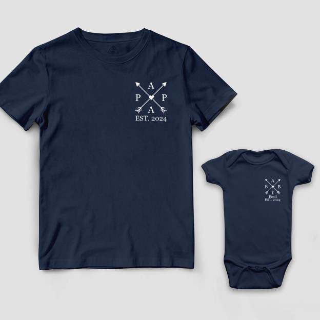 Personalized Arrow Heart Matching Shirts