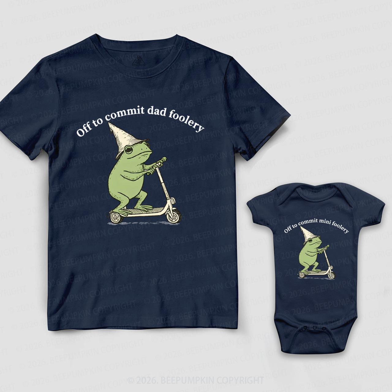 Foolery Mini Foolery Frog Scooter Dad&Me Matching Shirts