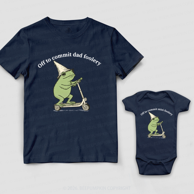 Foolery Mini Foolery Frog Scooter Dad&Me Matching Shirts