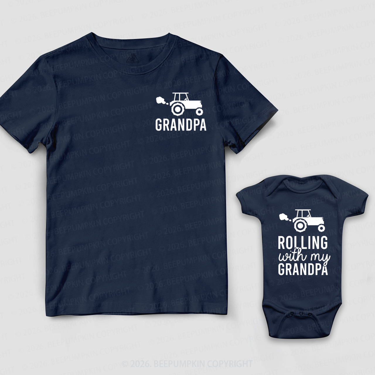 Grandpa & Rolling with my Grandpa Matching Shirts