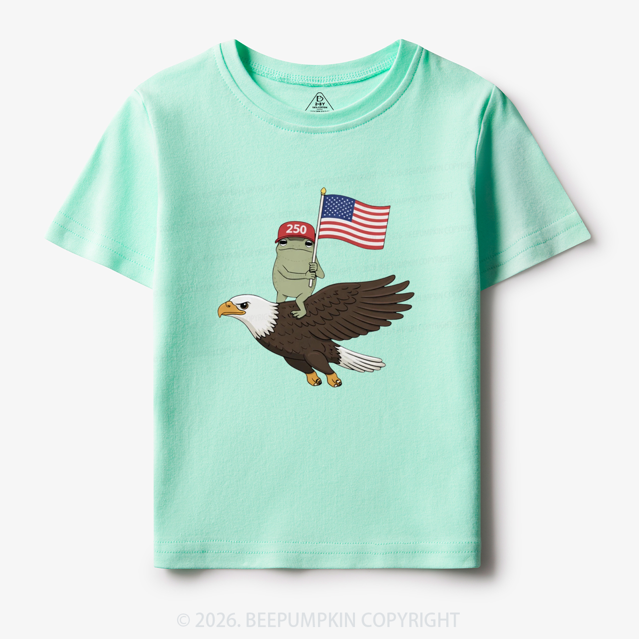 Americas 250th Birthday Funny Frog Toddler&Kid's Tees